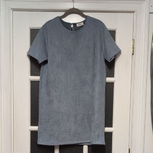 Sadie & Sage Slate Blue Suede shift dress